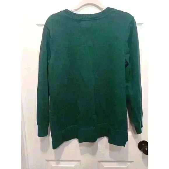Liz Claiborne 100% Cotton Sweater Women's Bold Emerald Green Adult‎ Size 0X - Picture 4 of 5